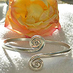 Silver Twirl arm band, armlet and bicep bracelet