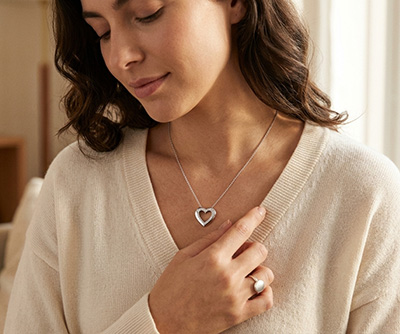 lady wearing a love heart chakra