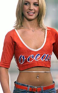 Britney Spears wearing a waist chain