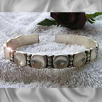 Oxidised silver Rana style arm cuff jewellery.