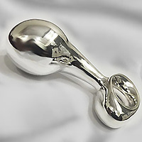 Heavy silver anal plug jewellery for men.
