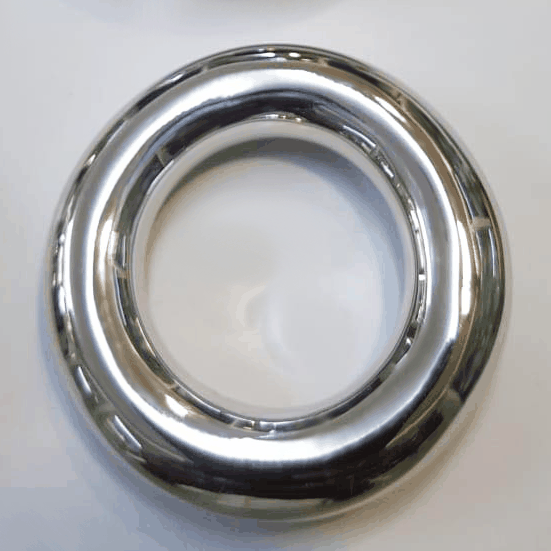 Substantial 10mm round weighted cock ring in solid silver