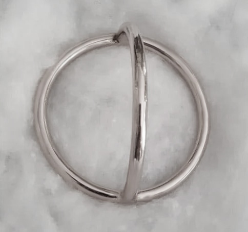 Heavy Gauge 8 Dome Splitter cock and scrotum ring in solid silver
