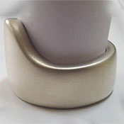 Adjustable V Glans cock ring in a matt finish.