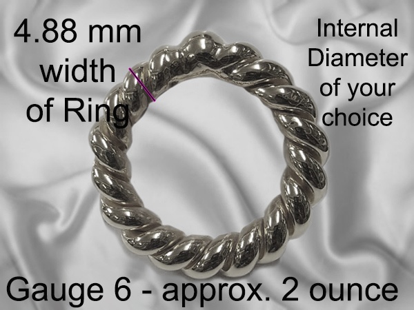 Custom made solid silver Love Bump penis ring