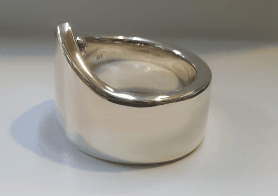 V Glans cock ring with 4mm internal pressure ball