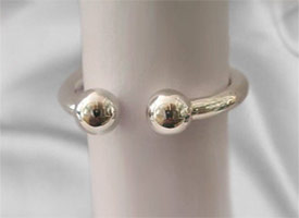 Handmade solid silver cock rings for men