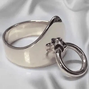 v glans bdsm cock ring jewelry - made for bondage and adult fun play.