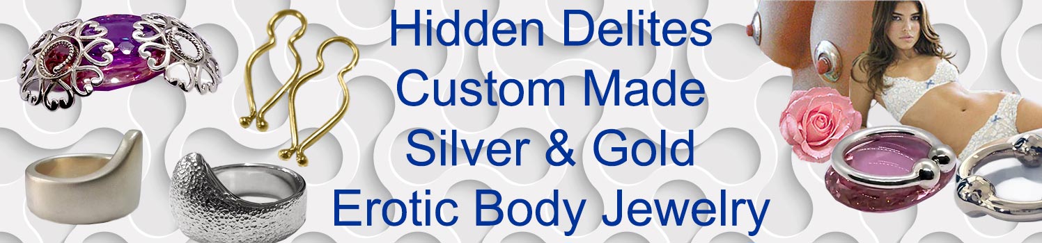 Body Jewelry, non piercing custom made designs in silver and gold
