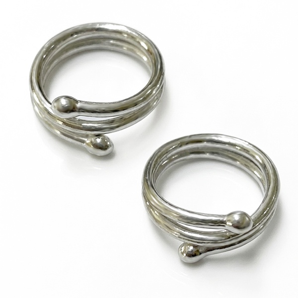 double solid nipple rings and non piercing body jewelry custom made in solid silver and gold