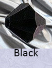 Jet black Swarovski crystal