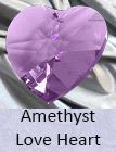 Amethyst crystal love hearts