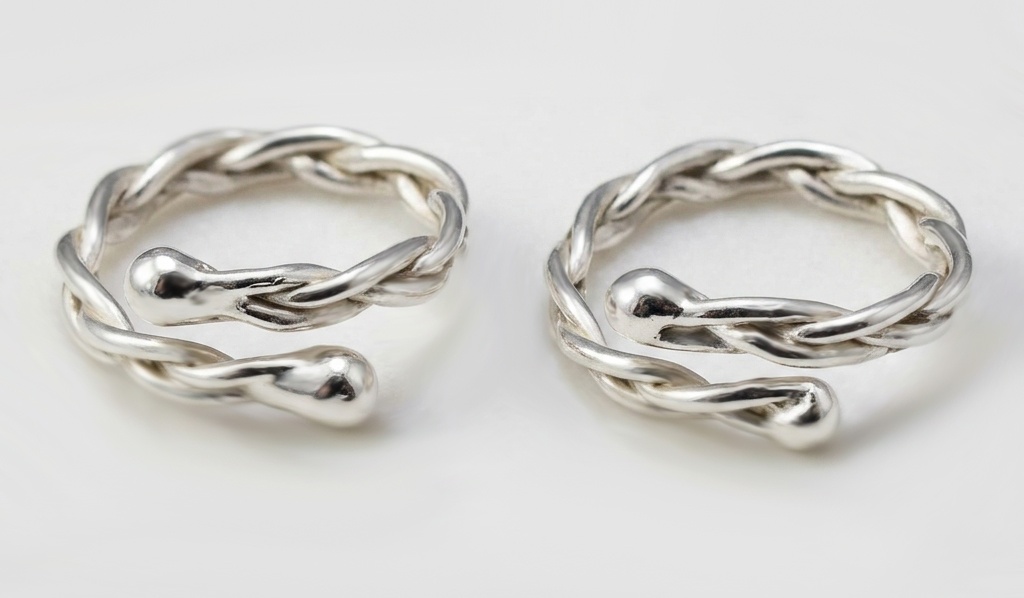 Handcrafted silver nipple ring jewellery in adjustable designs