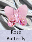 Rose butterfly crystal bead