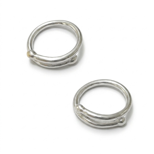 Solid single-wrap non-piercing silver nipple rings
