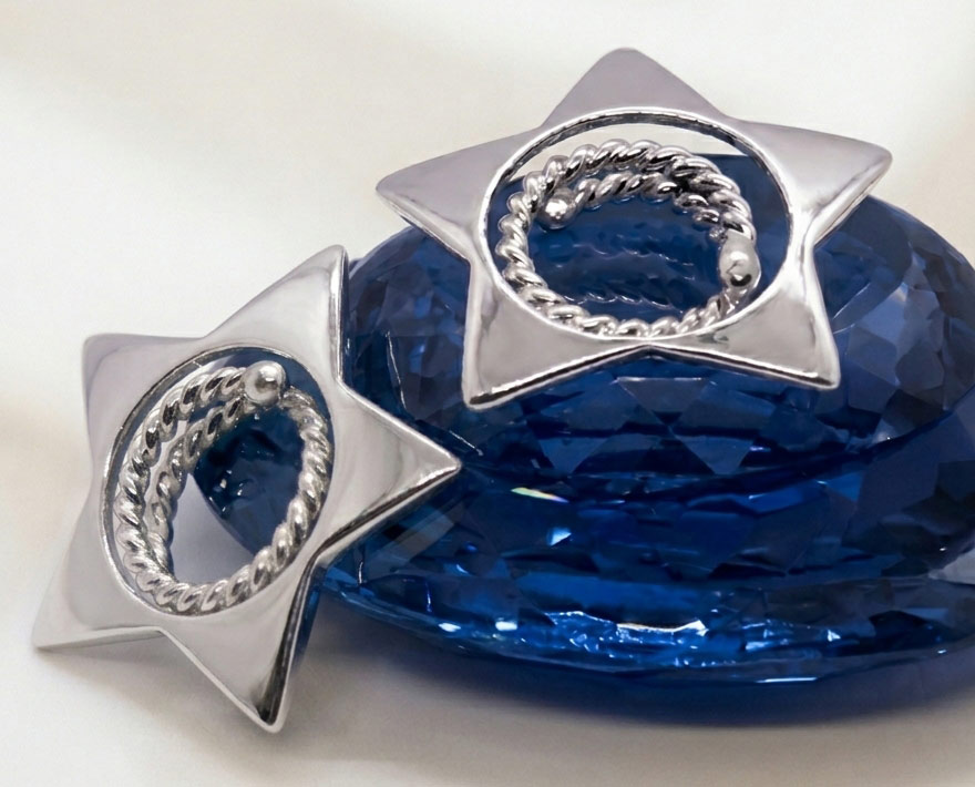 nipple shield jewelry, non piercing star design
