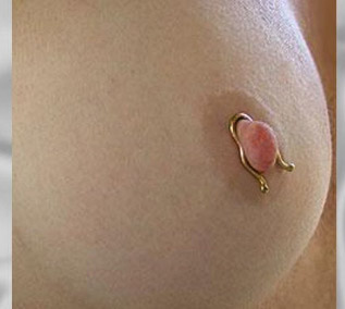 Solid 14ct gold non-piercing nipple clips for women